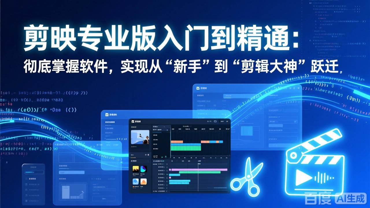 剪映专业版入门到精通：彻底掌握软件，实现从“新手”到“剪辑大神”跃迁
