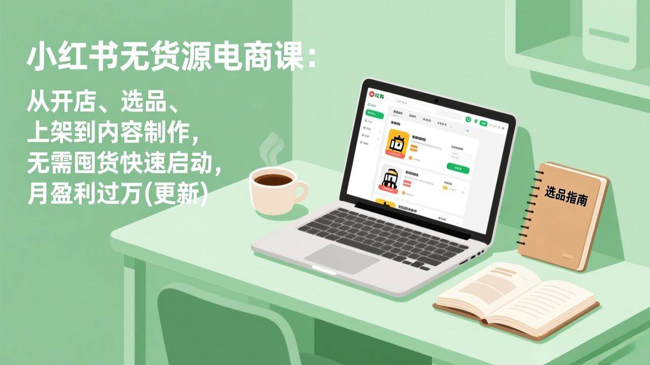 (19512期)小红书无货源电商课(7月更新):从开店、选品、上架到内容制作,无需囤货快速启动,月盈利过万 小红书无货源电商课(7月更新):从开店、选品、上架到内容制作,无需囤货快速启动,月盈利过万