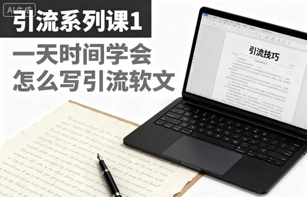 引流系列课1,一天时间学会怎么写引流软文