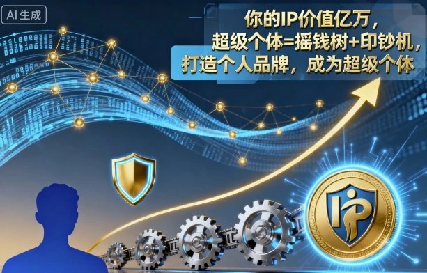 【精】你的IP价值亿万,超级个体=摇钱树+印钞机,打造个人品牌,成为超级个体