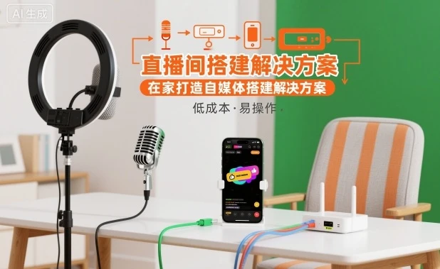 【精】直播间搭建解决方案,在家打造自媒体搭建解决方案