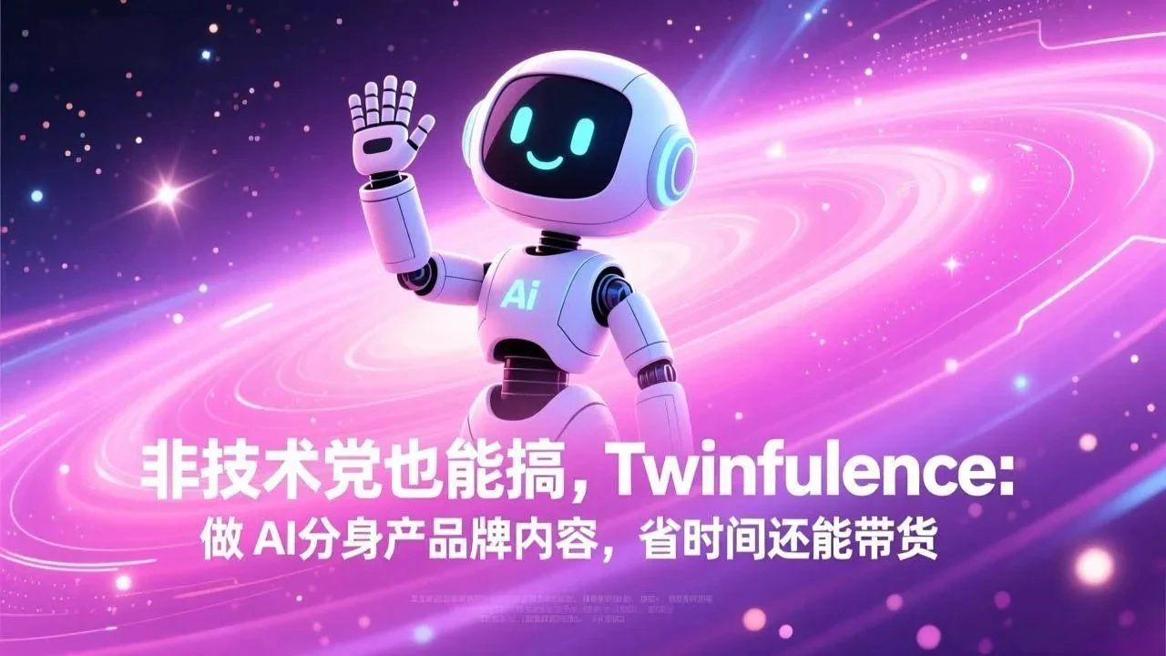 【精】非技术党也能搞!Twinfluence:做 AI 分身产品牌内容,省时间还能带货