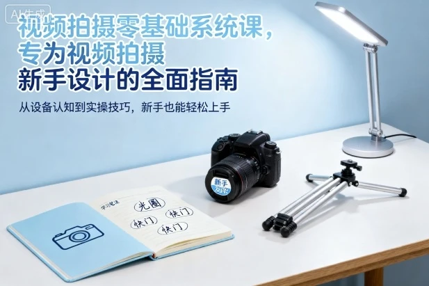 【精】视频拍摄零基础系统课,专为视频拍摄新手设计的全面指南