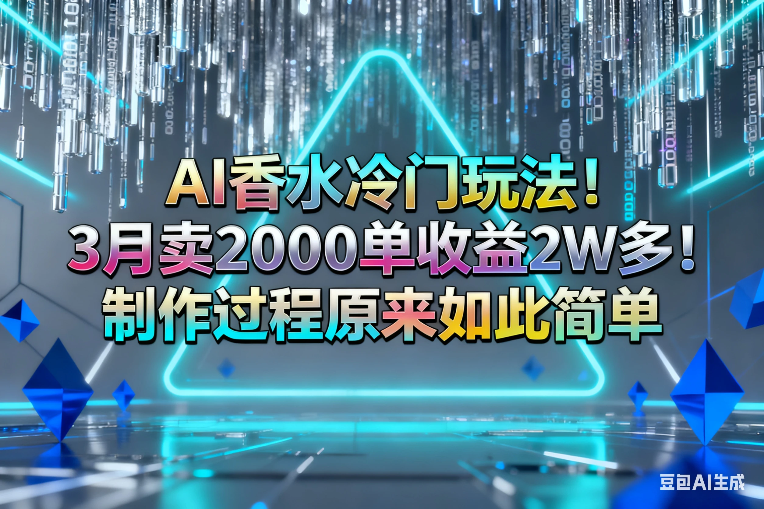 AI香水冷门玩法！3月卖2000单收益2w多！制作过程原来如此简单