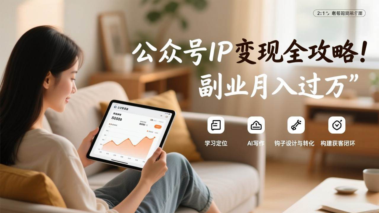 (17275期)公众号IP变现全攻略,学习定位、AI写作、钩子设计与转化,构建获客闭环,副业月入过万 公众号IP变现全攻略,学习定位、AI写作、钩子设计与转化,构建获客闭环,副业月入过万