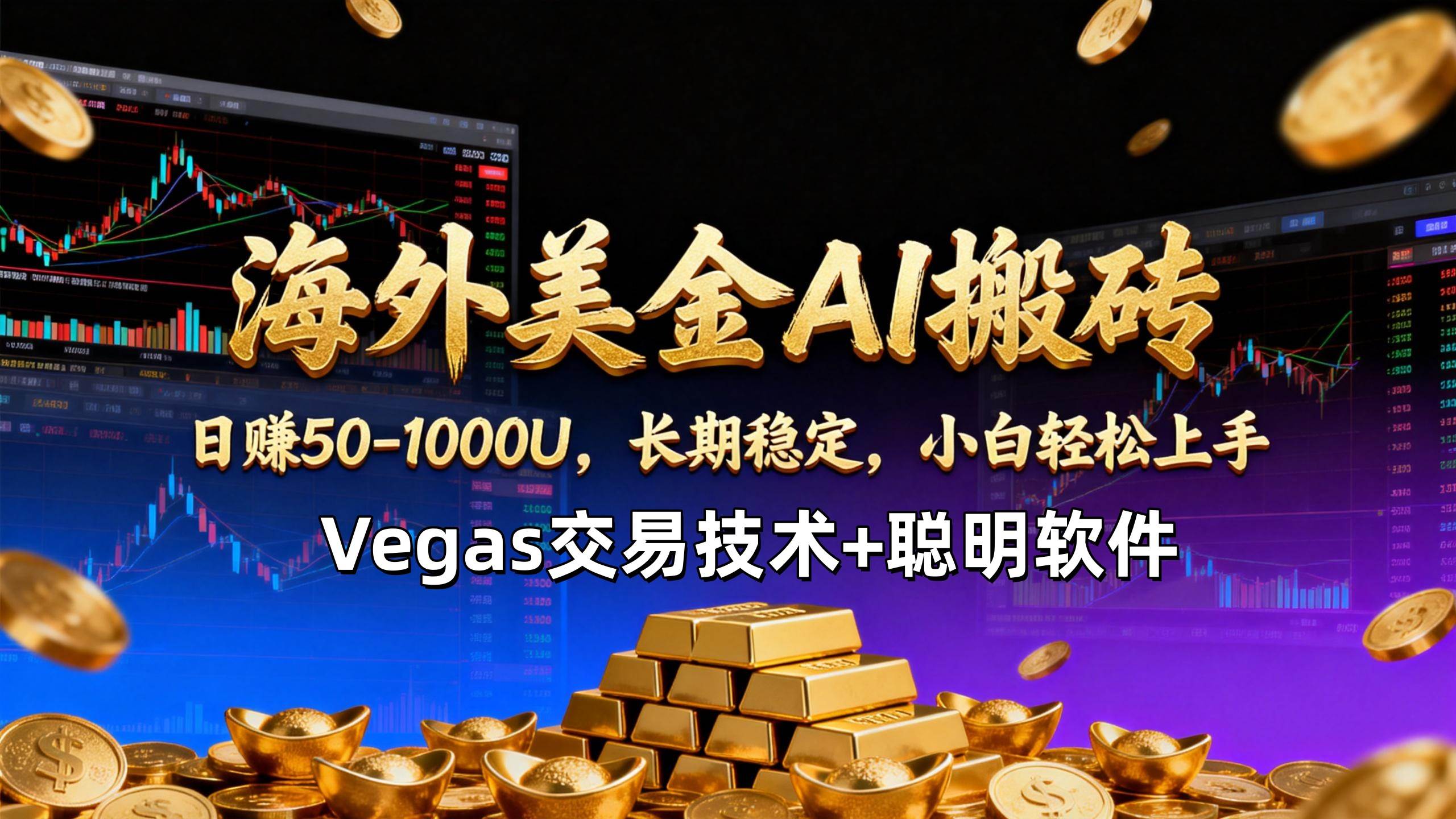 (17143期)【海外美金AI搬砖】Vegas交易技术+聪明软件,日赚50-1000U,长期稳定,小白轻松上手。 【海外美金AI搬砖】Vegas交易技术+聪明软件,日赚50-1000U,长期稳定,小白轻松上手。