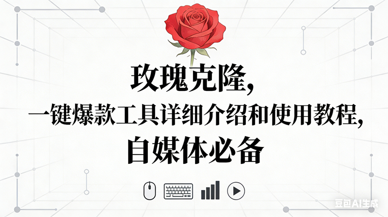 (16811期)玫瑰克隆神器,自媒体必备,一键爆款工具详细介绍和使用教程 玫瑰克隆神器,自媒体必备,一键爆款工具详细介绍和使用教程