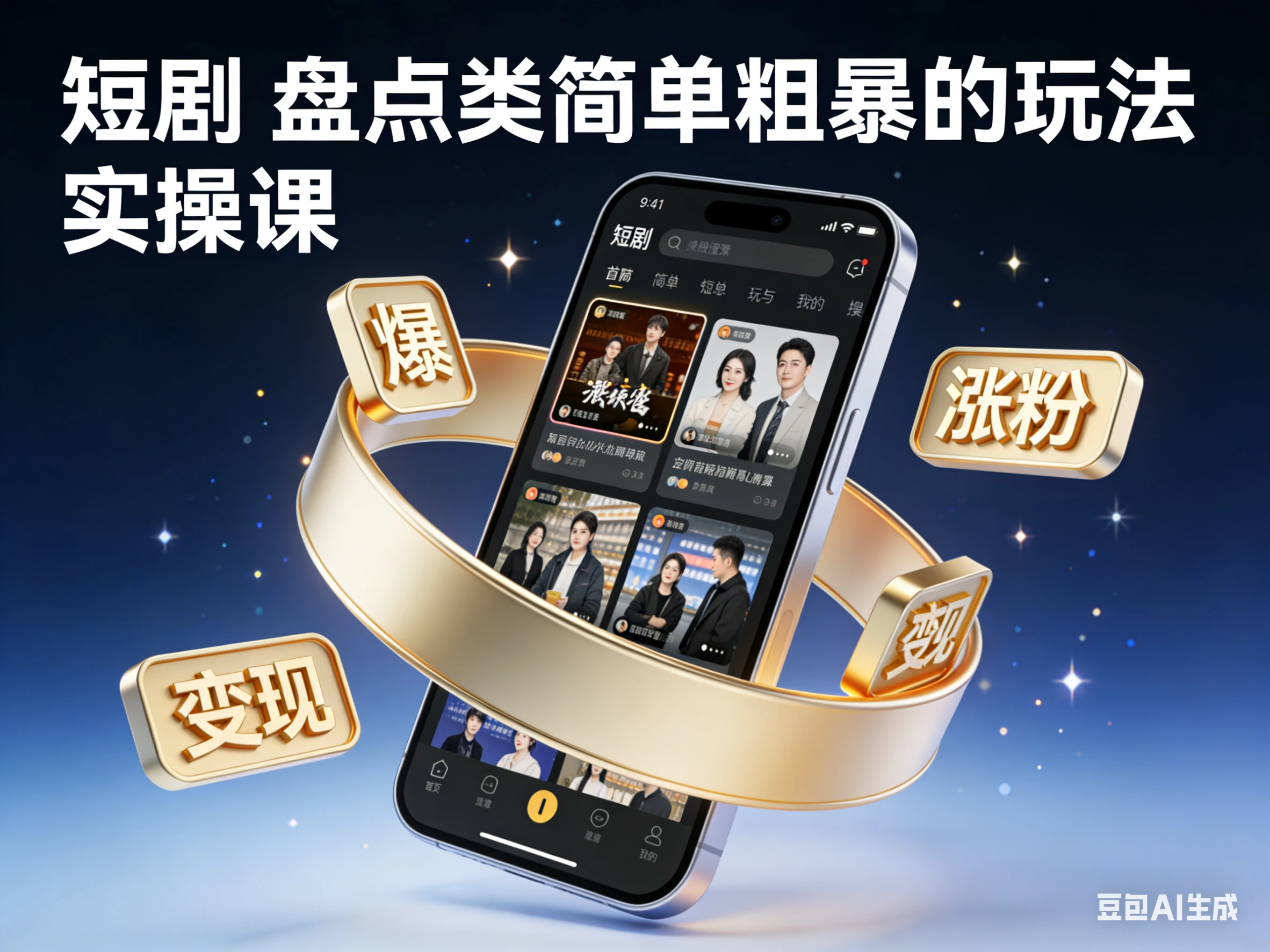 短剧 盘点类简单粗暴的玩法 实操课