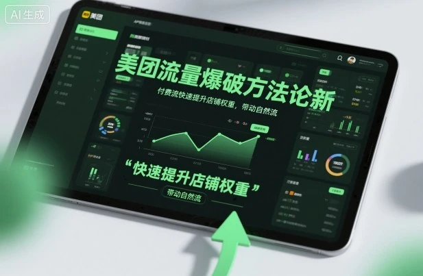 【精】美团流量爆破方法论,付费流快速提升店铺权重,带动自然流