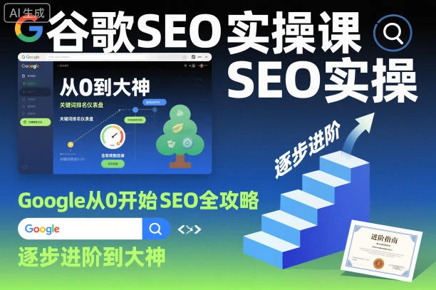 【精】谷歌SEO实操课，Google从0开始SEO全攻略，逐步进阶到大神