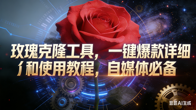 玫瑰克隆工具，鲁大魔ai，自媒体必备神器，一键爆款，详细介绍，和使用教程