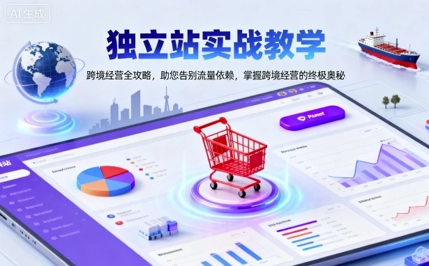 【精】独立站实战教学,跨境经营全攻略,助您告别流量依赖,掌握跨境经营的终极奥
