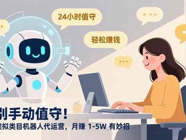 告别手动值守！多多虚拟类目机器人代运营，月赚 1-5W 有妙招