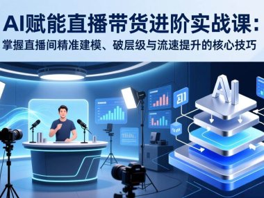 AI赋能直播带货进阶实战课：掌握直播间精准建模、破层级与流速提升的核心技巧