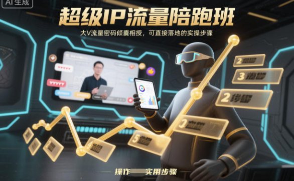 超级IP流量陪跑班，大V流量密码倾囊相授，可直接落地的实操步骤