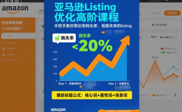 亚马逊Listing优化高阶课程，手把手教你策划高转化率、低跳失率的listing
