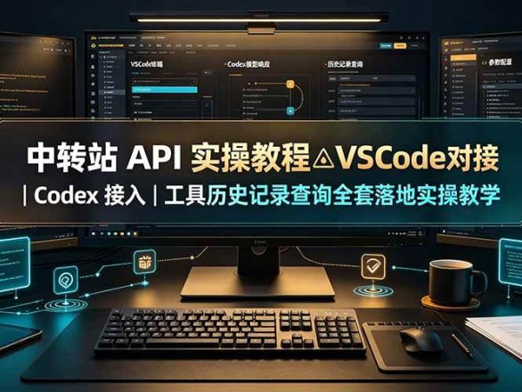 中转站 API 实操教程△VSCode 对接|Codex 接入|工具历史记录查询全套落地实操教学