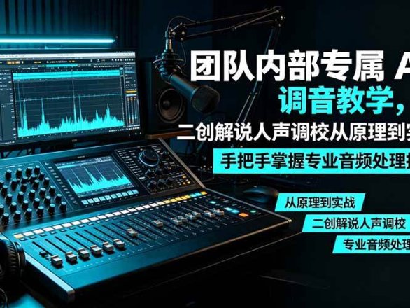 某大佬团队内部专属 AU 调音教学,二创解说人声调校从原理到实战,手把手掌握专业音频处理技巧
